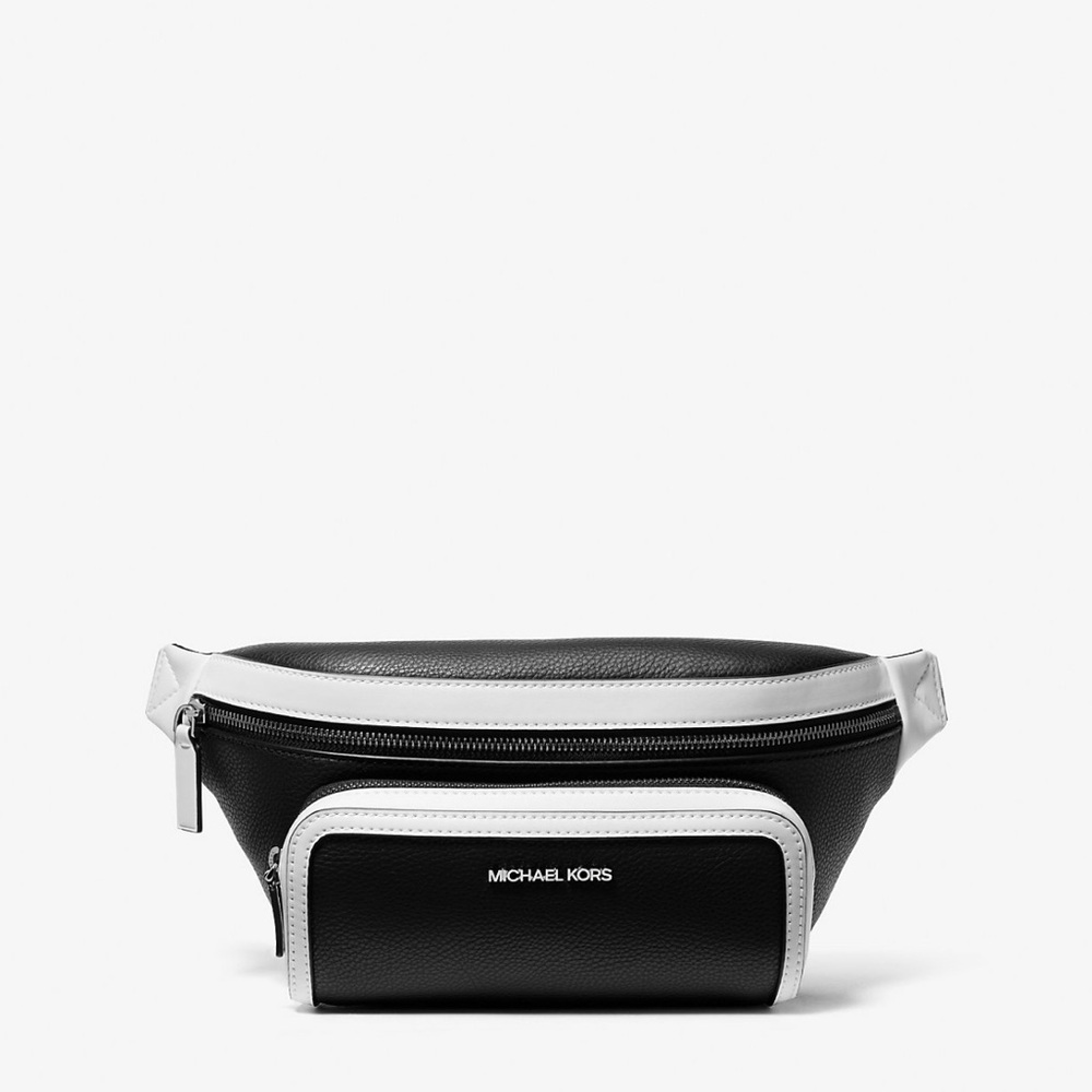 Michael Kors Cooper Black and White Fanny Pack Utility Belt